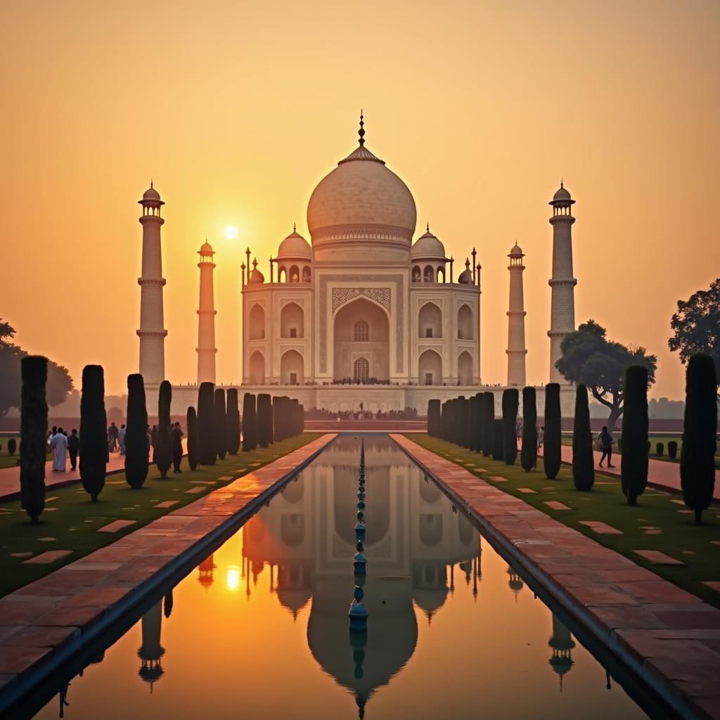 Sunrise at the Taj Mahal