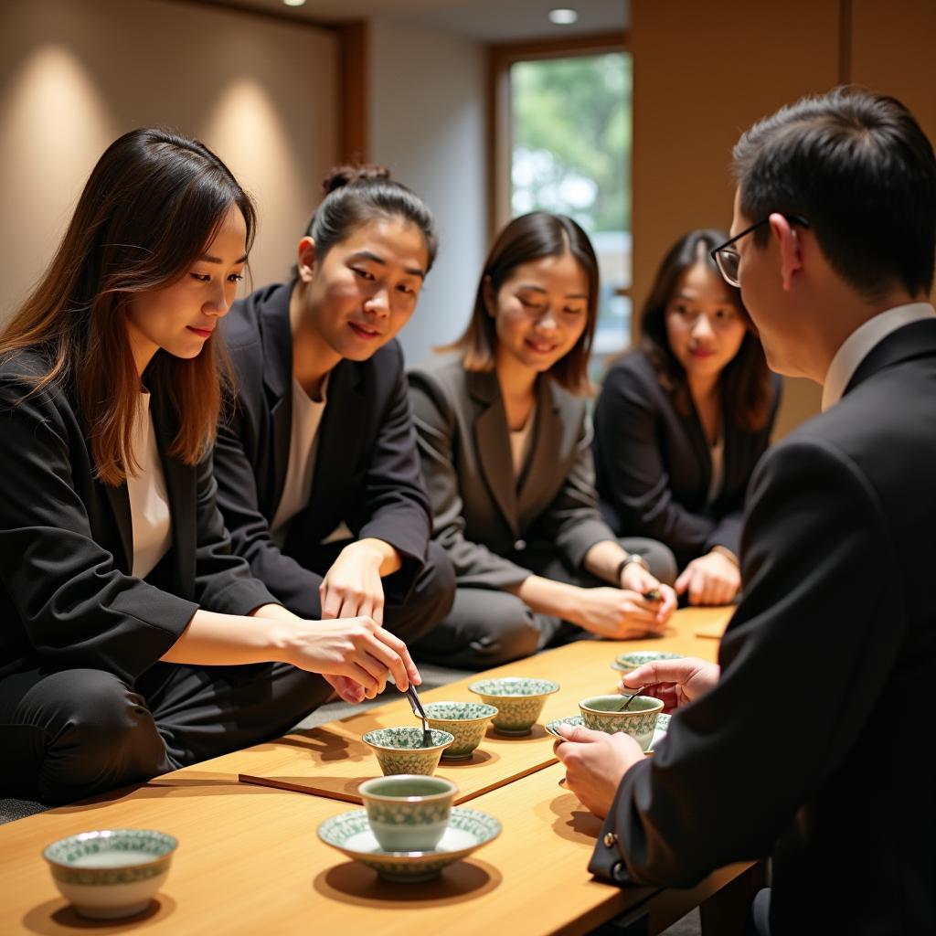 Team building activity: traditional Japanese tea ceremony