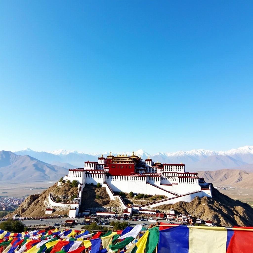 Potala Palace in Lhasa, Tibet, a UNESCO World Heritage Site and a symbol of Tibetan Buddhism.