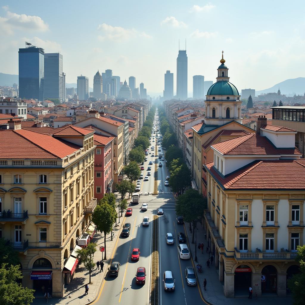 Vibrant Tirana Cityscape