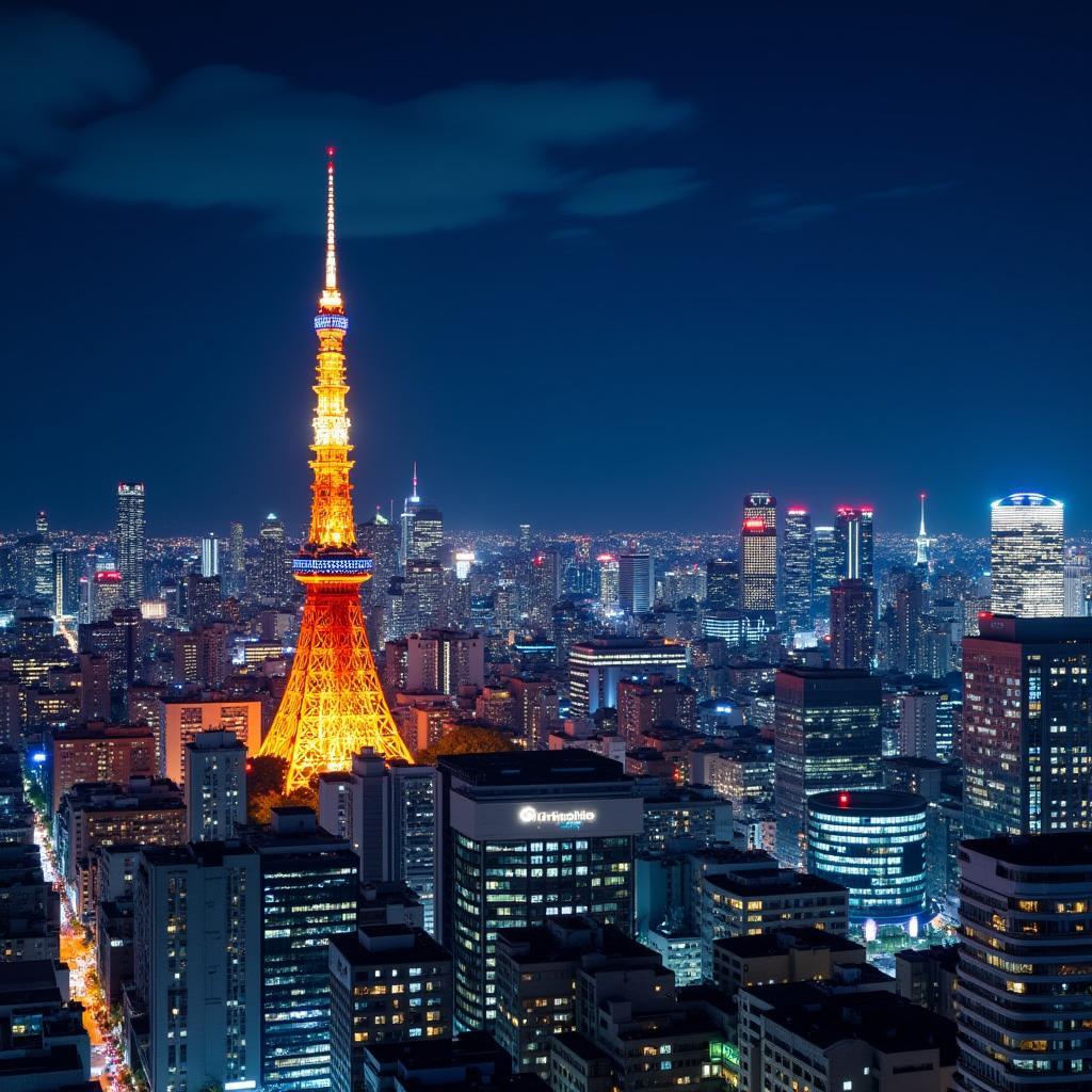 Tokyo Cityscape at Night - 4 Day Japan Tour