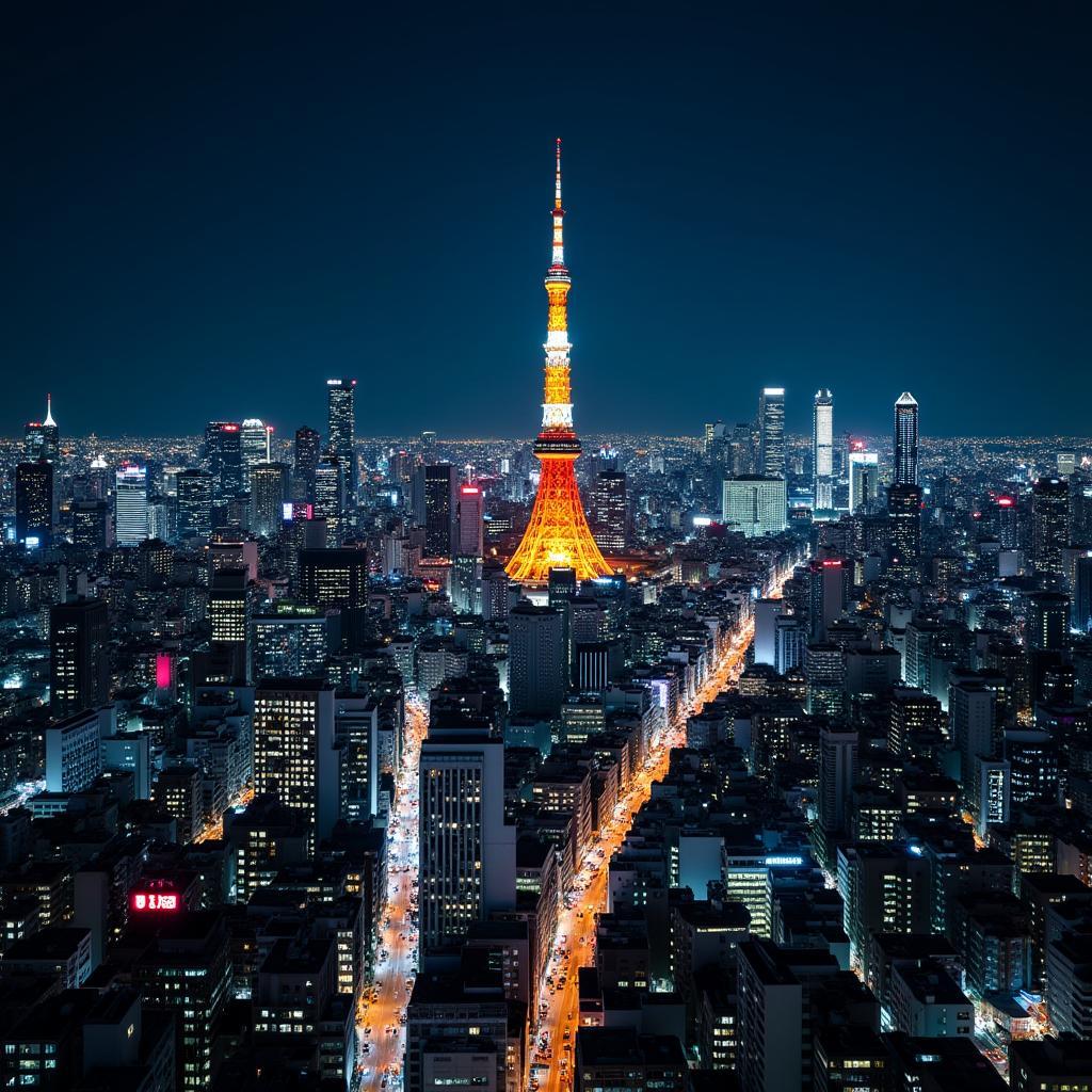 Tokyo Cityscape at Night