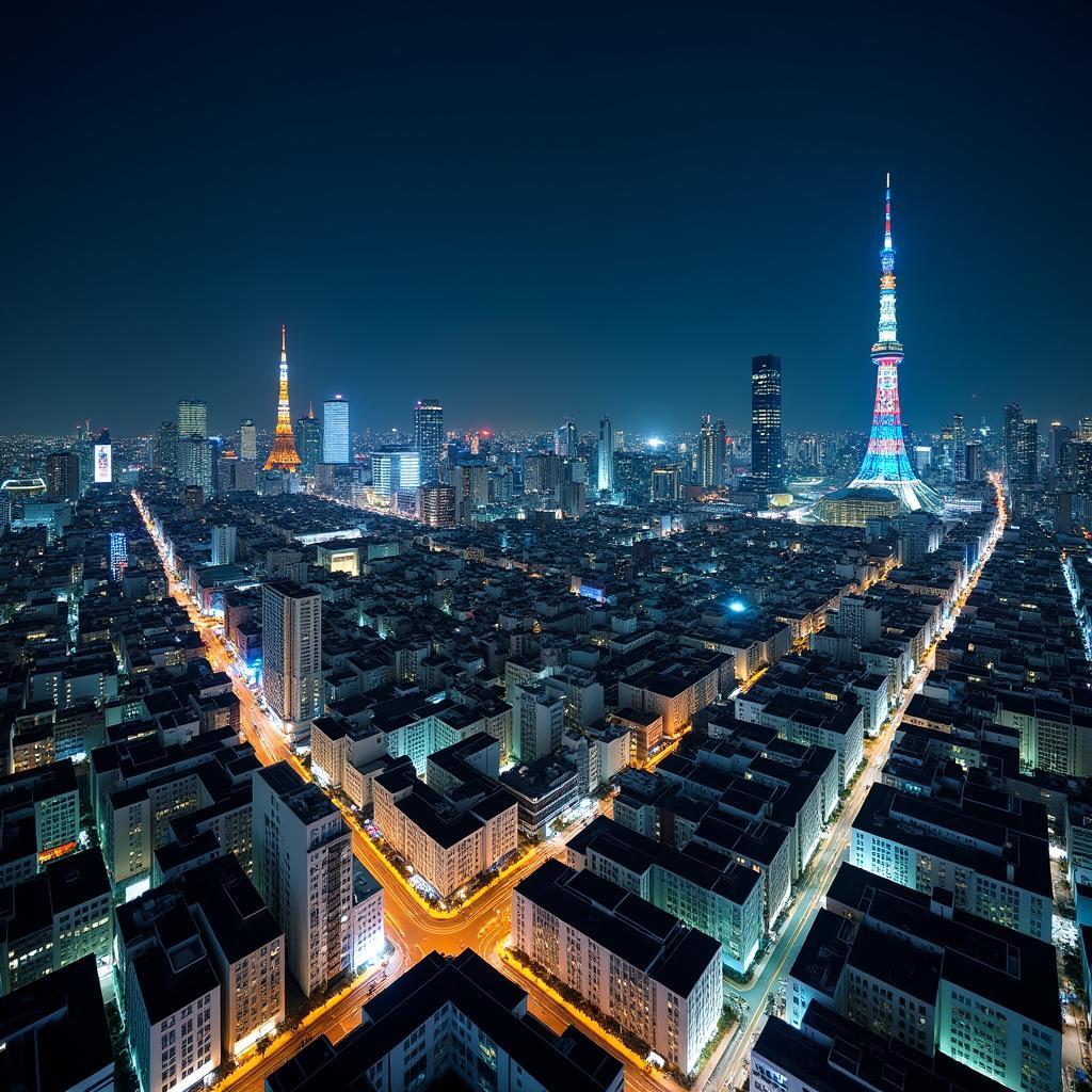 Tokyo Cityscape at Night