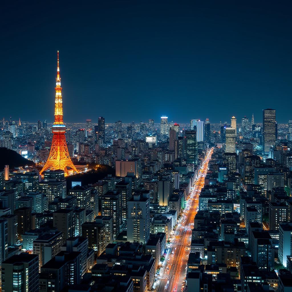 Tokyo Cityscape at Night