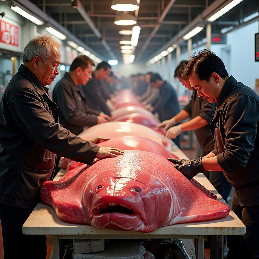 Tuna Auction at Tokyo's Tsukiji Outer Market