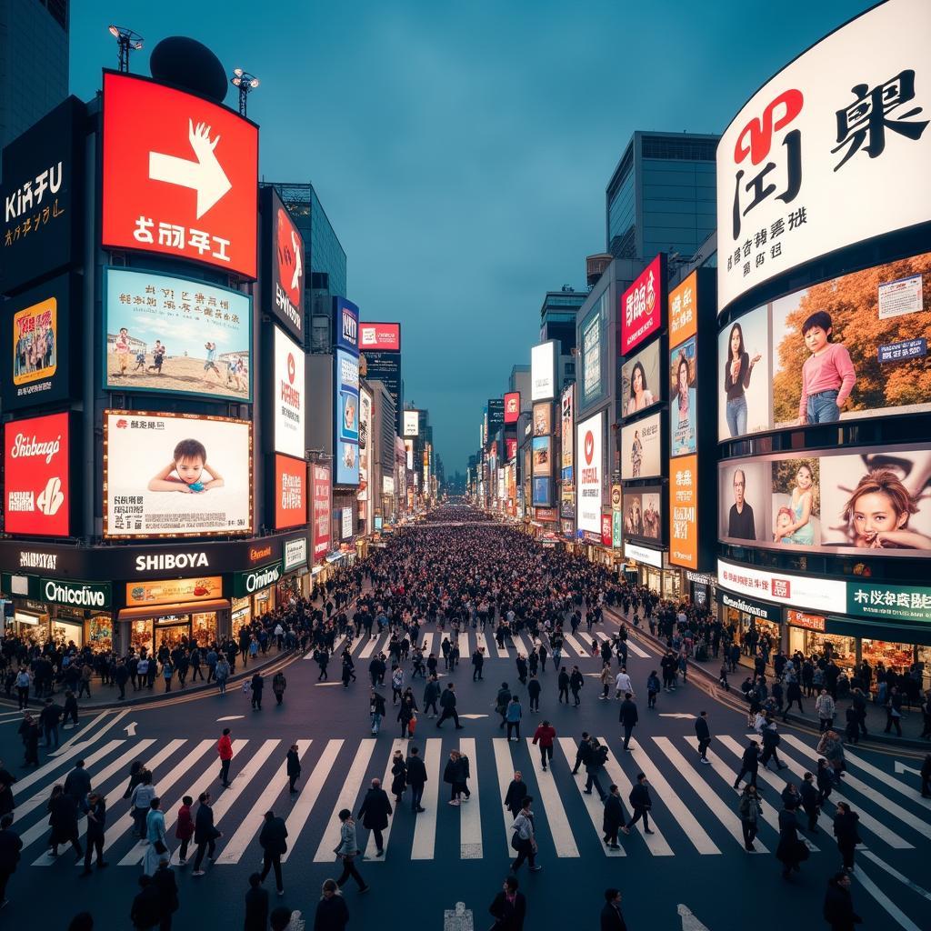 Shibuya Crossing in Tokyo, Japan