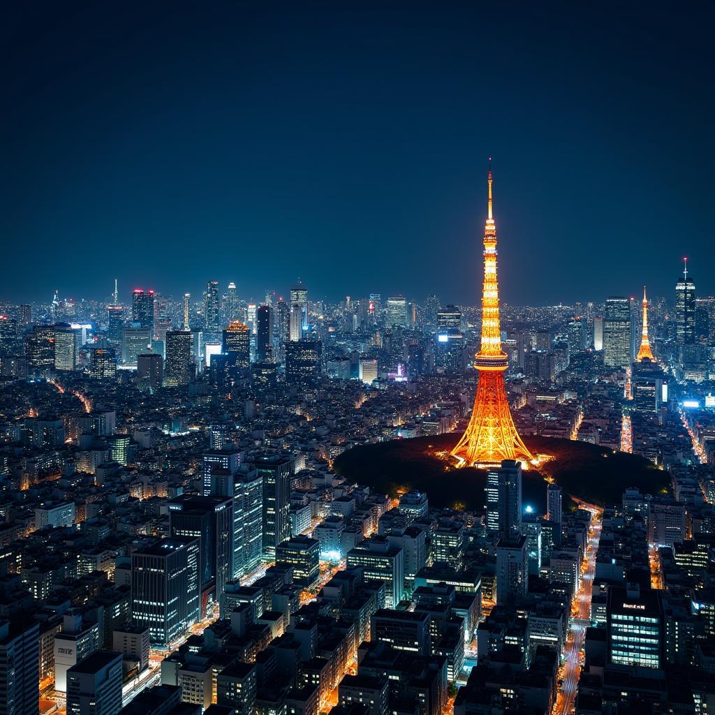 Tokyo Skyline at Night