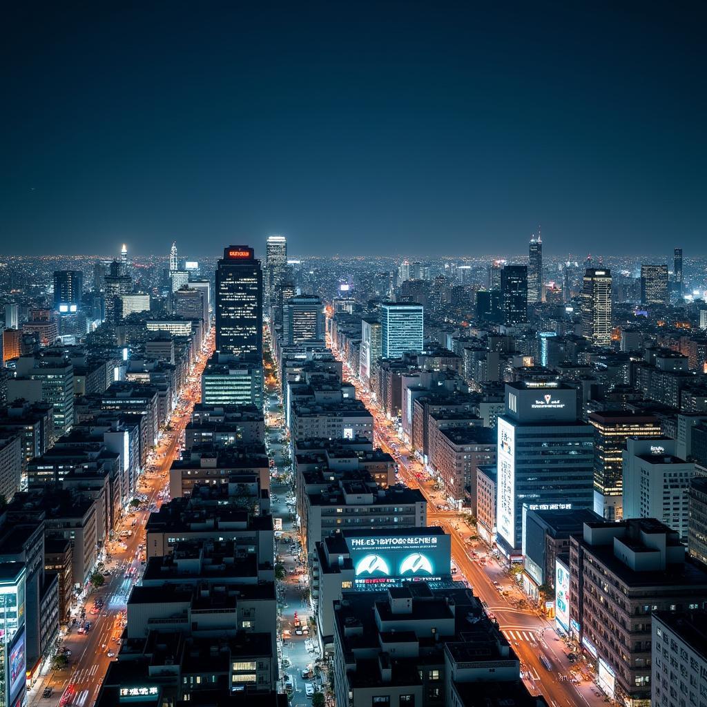 Tokyo Skyline at Night