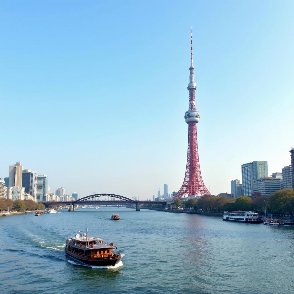 Tokyo Skytree View from Sumida River