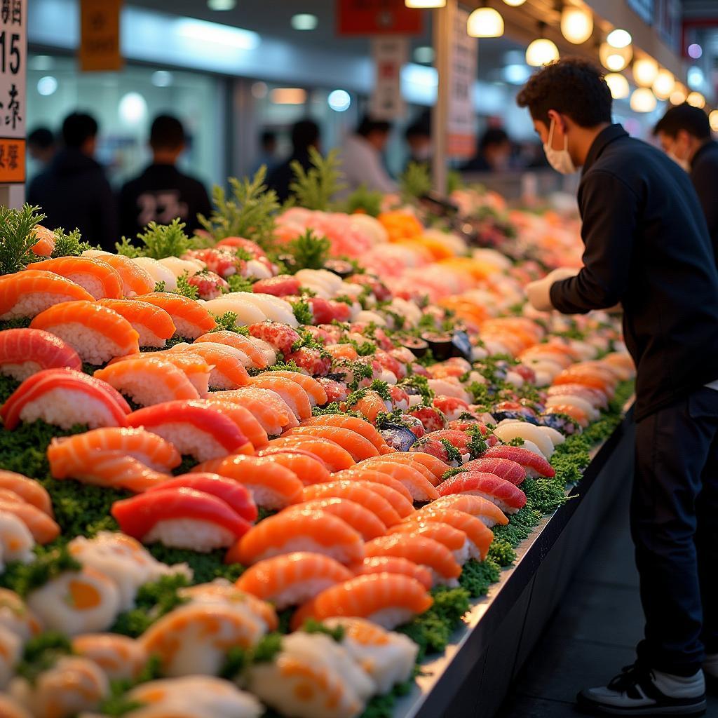 Fresh Sushi at Tokyo's Tsukiji Outer Market