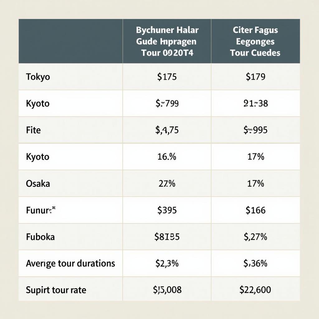 Tour Guide Salary Comparison in Different Japanese Cities