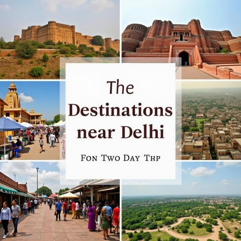 Explore the diverse options for a two-day tour near Delhi, including historical sites, spiritual retreats, and scenic landscapes.