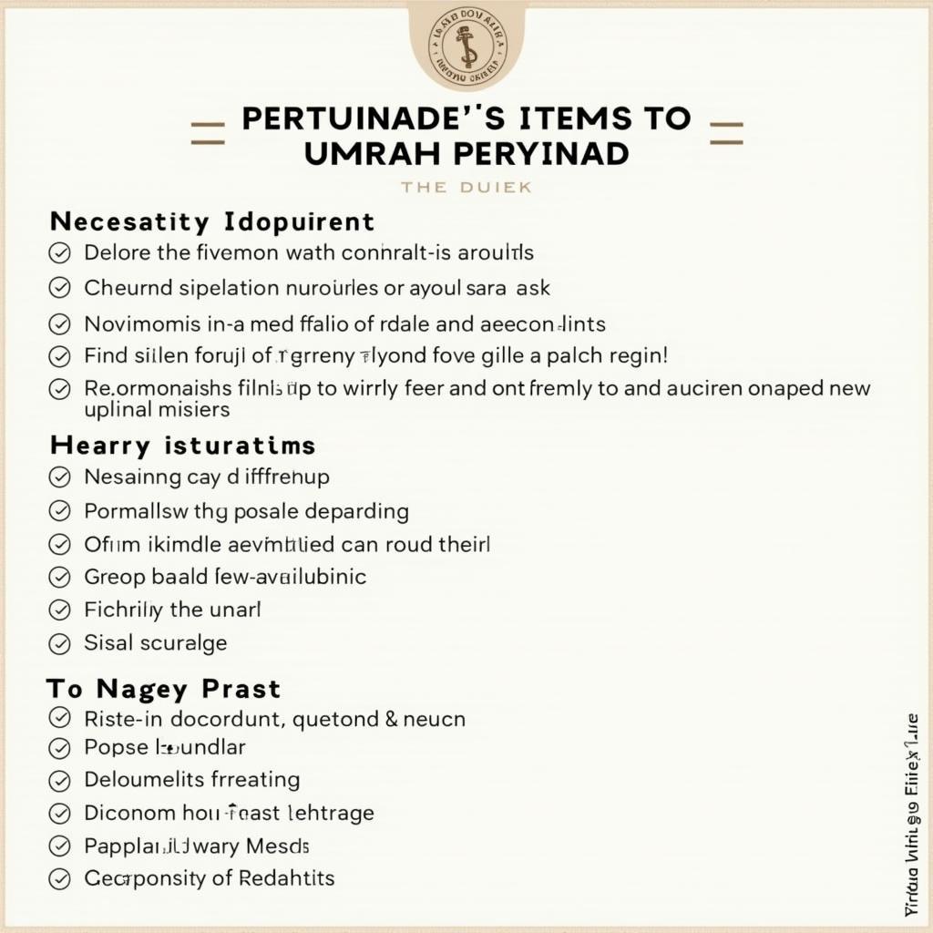 Essential Checklist for Umrah Preparation