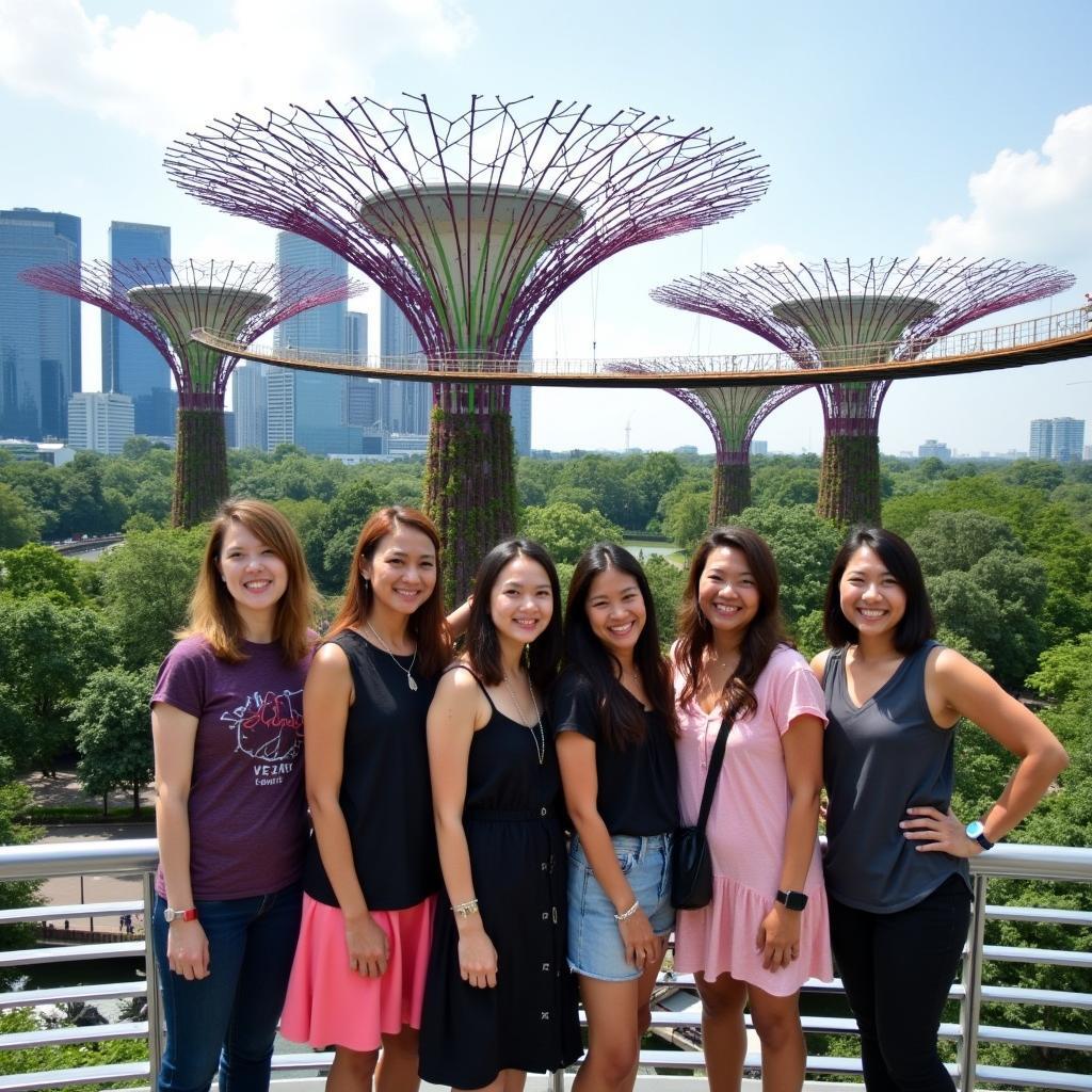 Veena World Singapore Tour Group at Gardens by the Bay