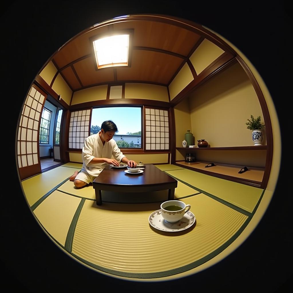 Witnessing a traditional Japanese tea ceremony through a 360 virtual tour