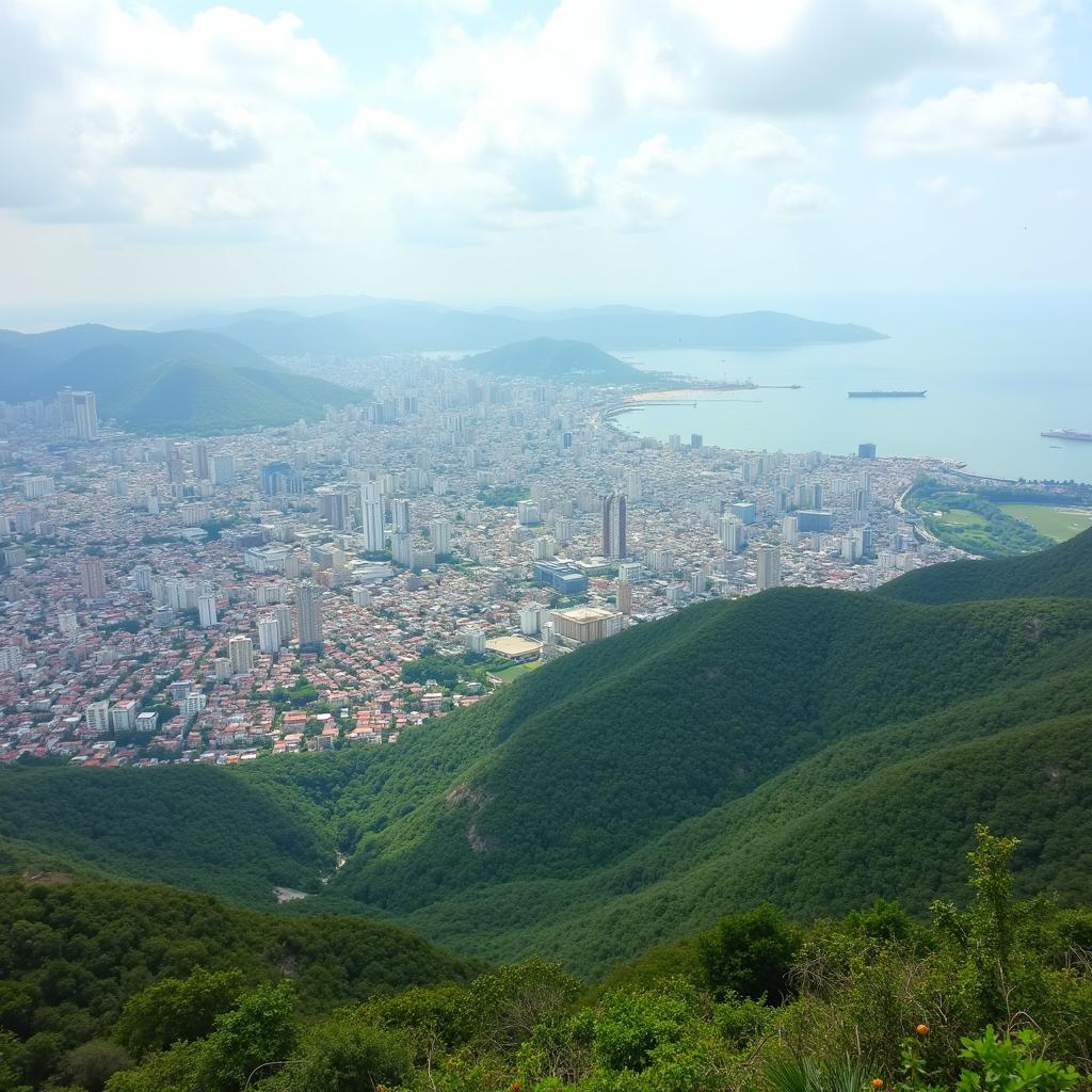 Panoramic view of Vizag city from Kailasagiri Hill