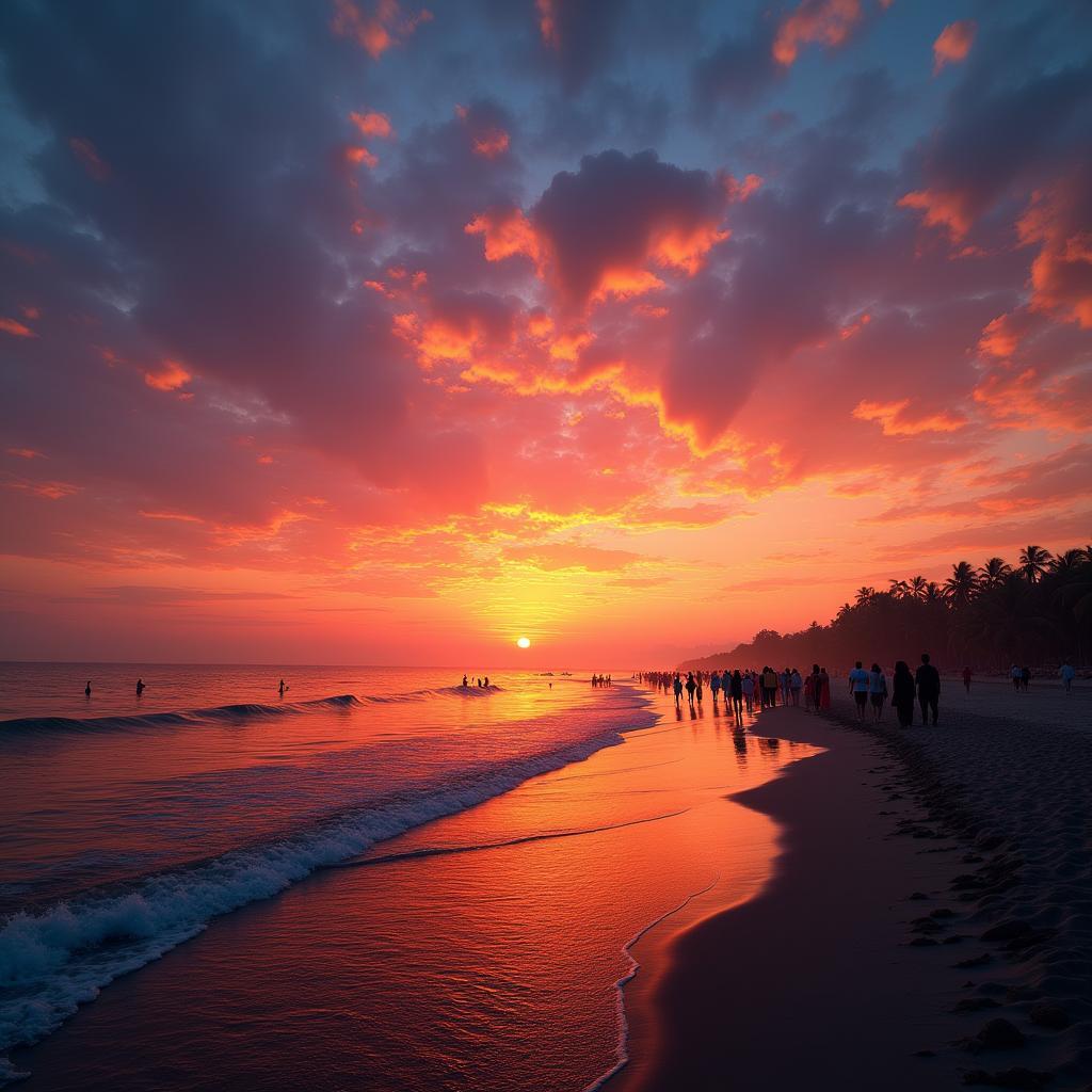 Vizag RK Beach Sunset