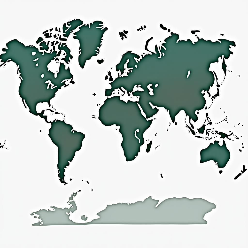 World Map Travel Route