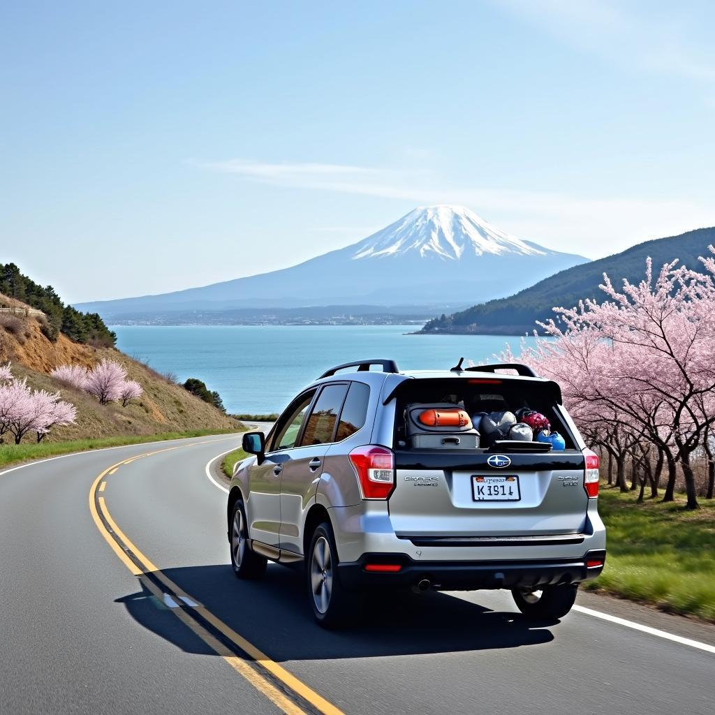 2014 Subaru Forester Touring on a scenic Japanese road trip