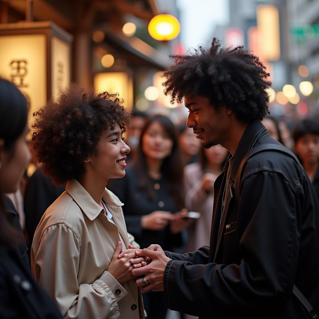 6lack meeting and interacting with Japanese fans during his 2018 tour, fostering a sense of connection and cultural exchange.