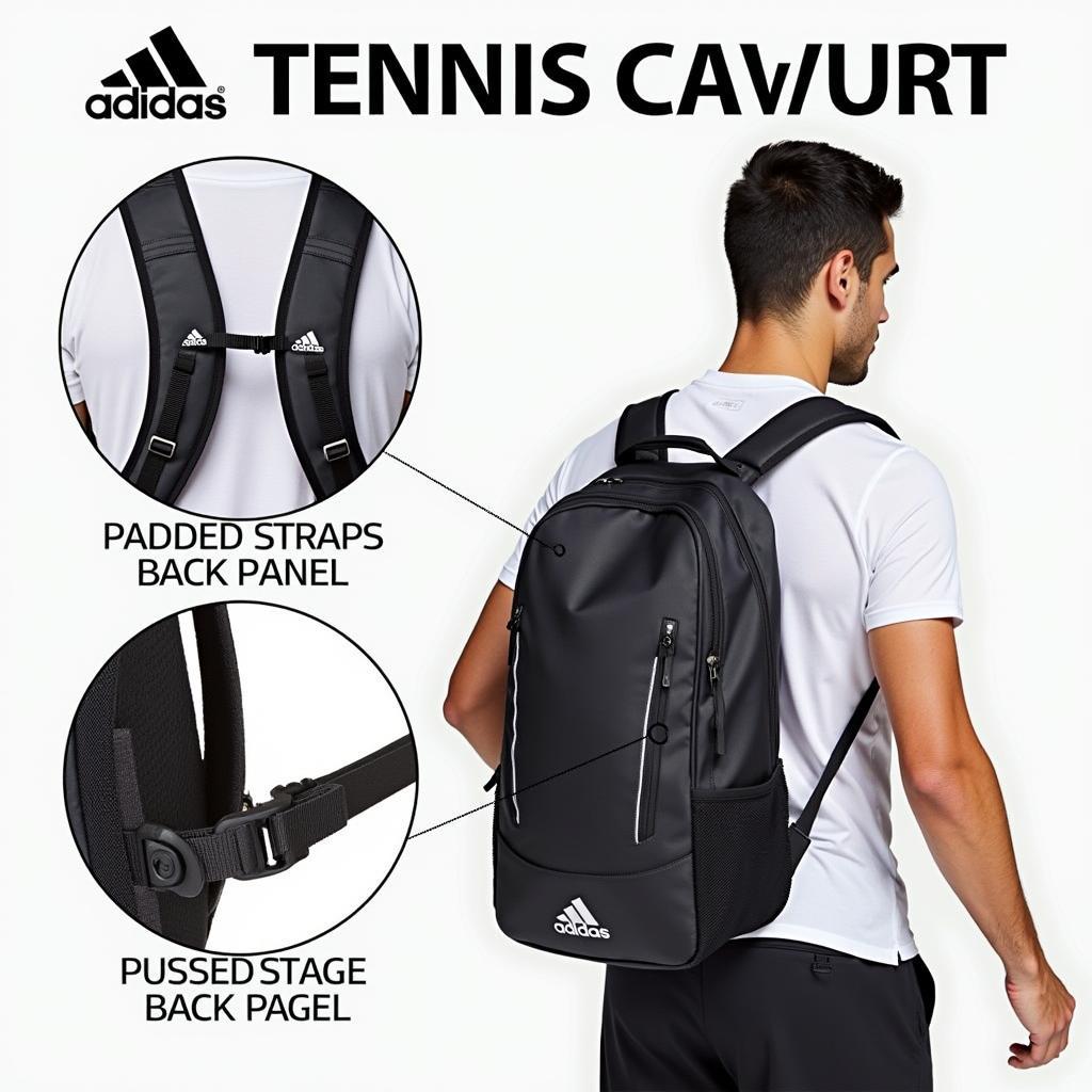 Adidas Tour Tennis Racquet Backpack Comfort and Convenience