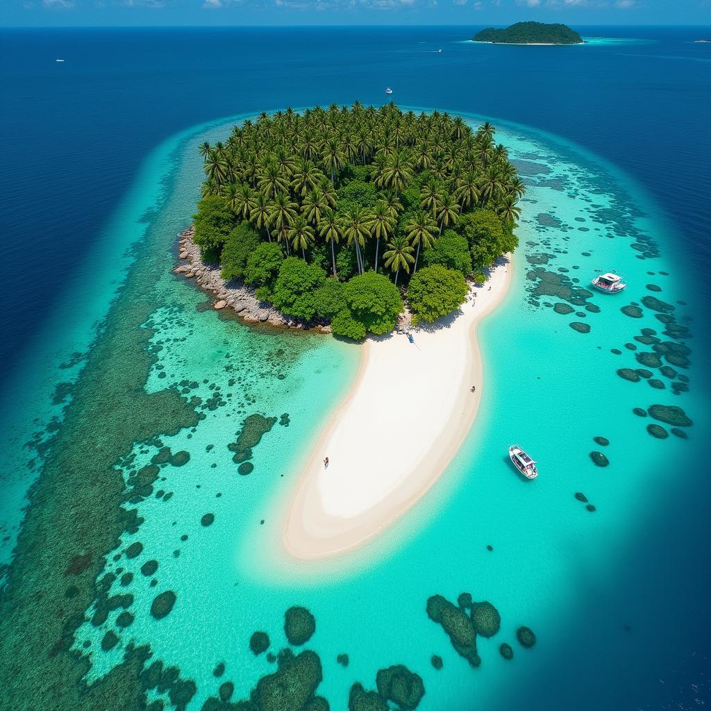 Agatti Island Aerial View