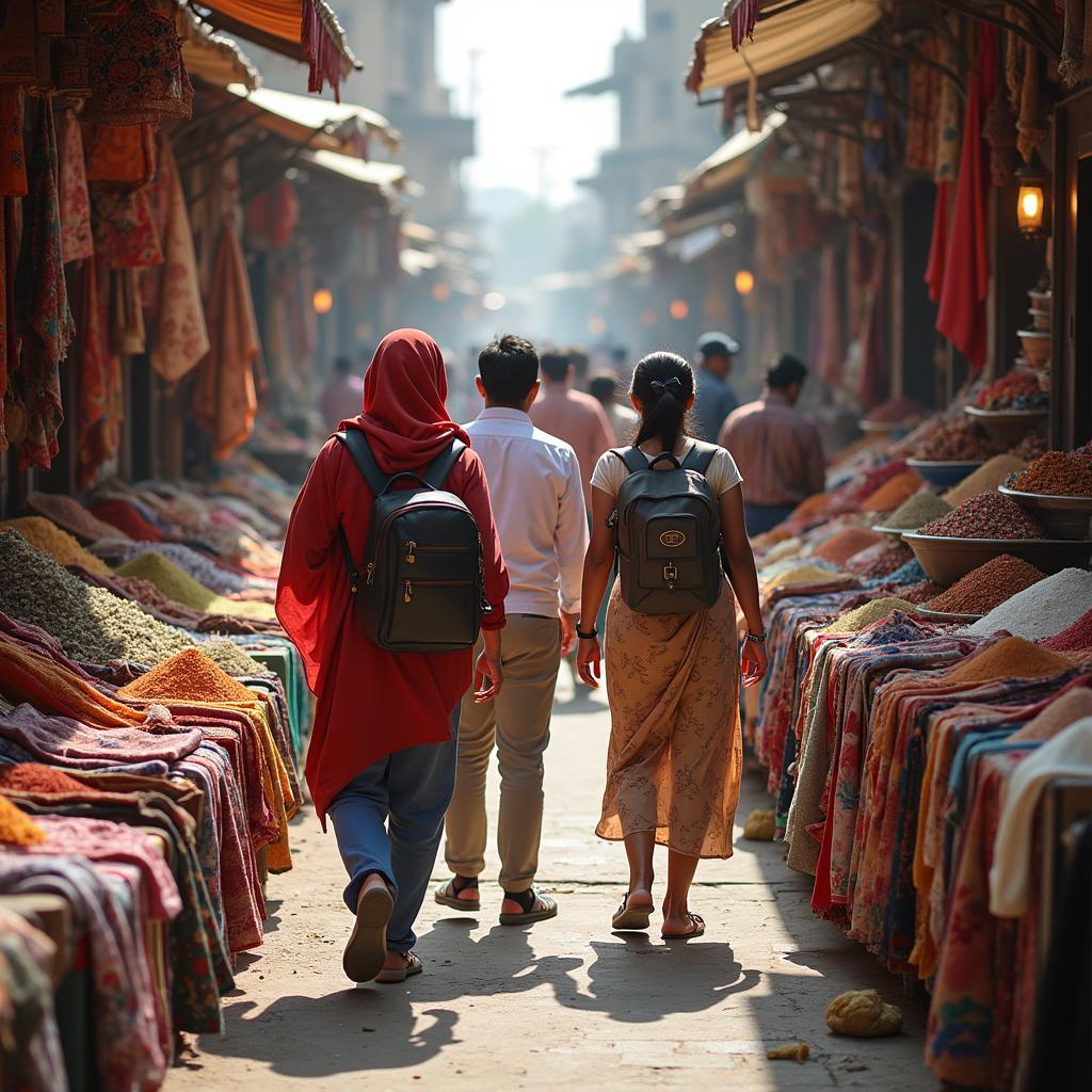 Experiencing the vibrant local markets during an Agra day tour