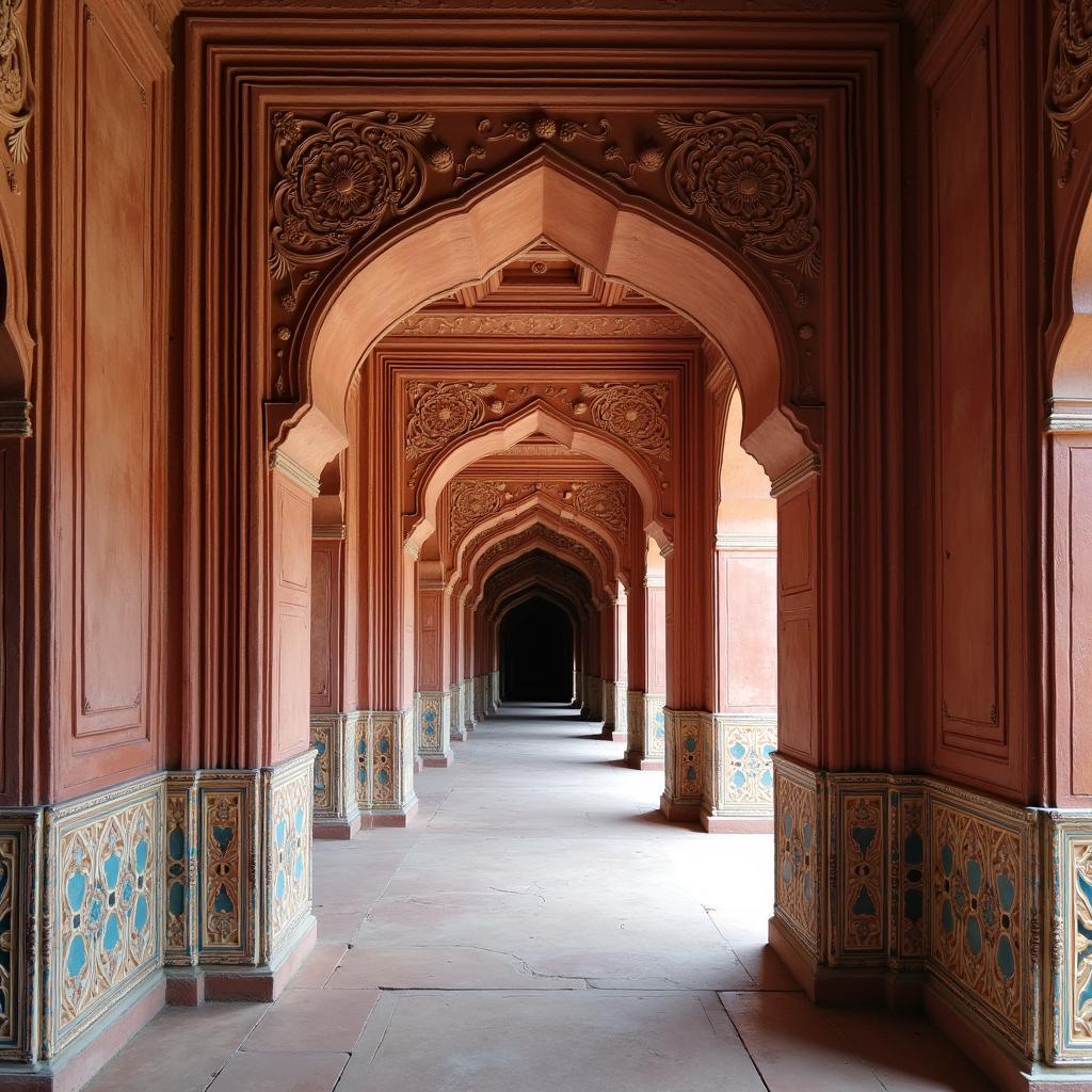 Agra Fort's impressive Mughal architecture during a 2-day tour