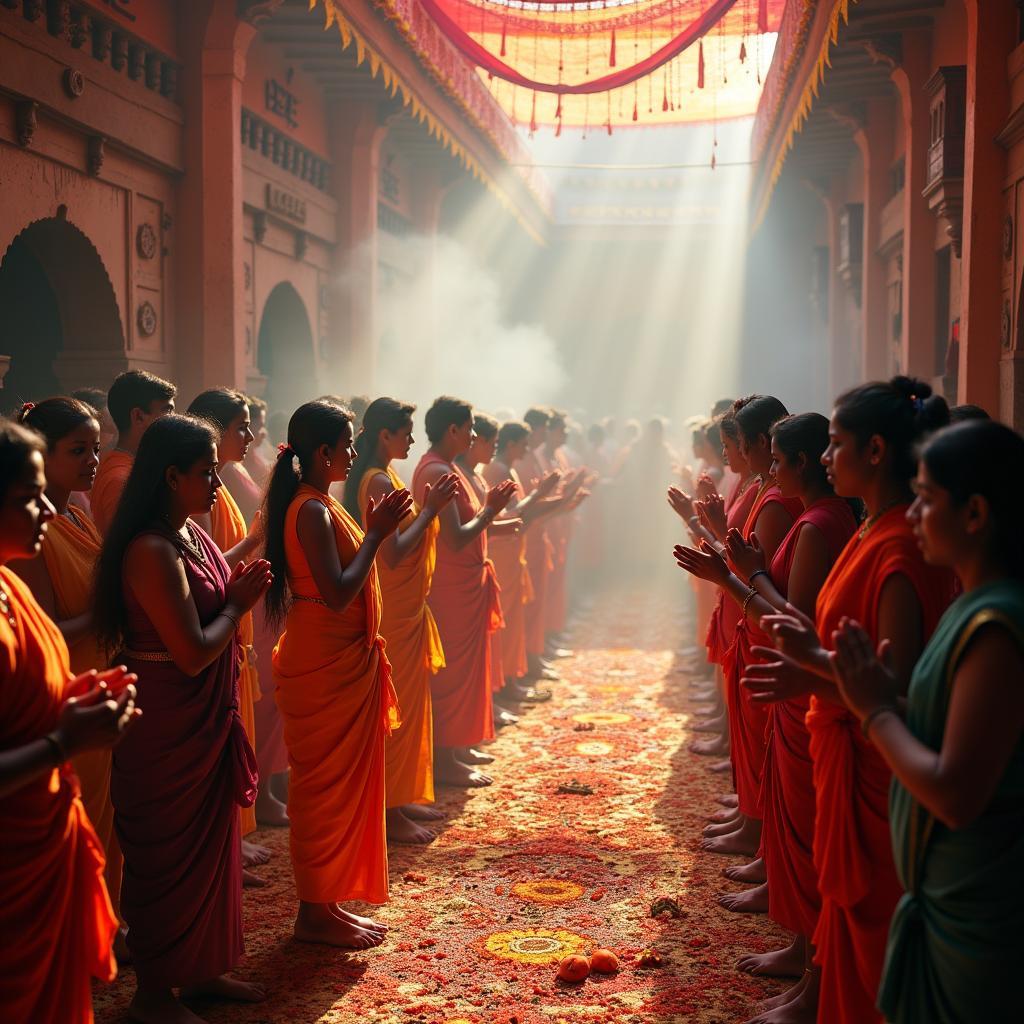 Spiritual Ceremony in Vrindavan