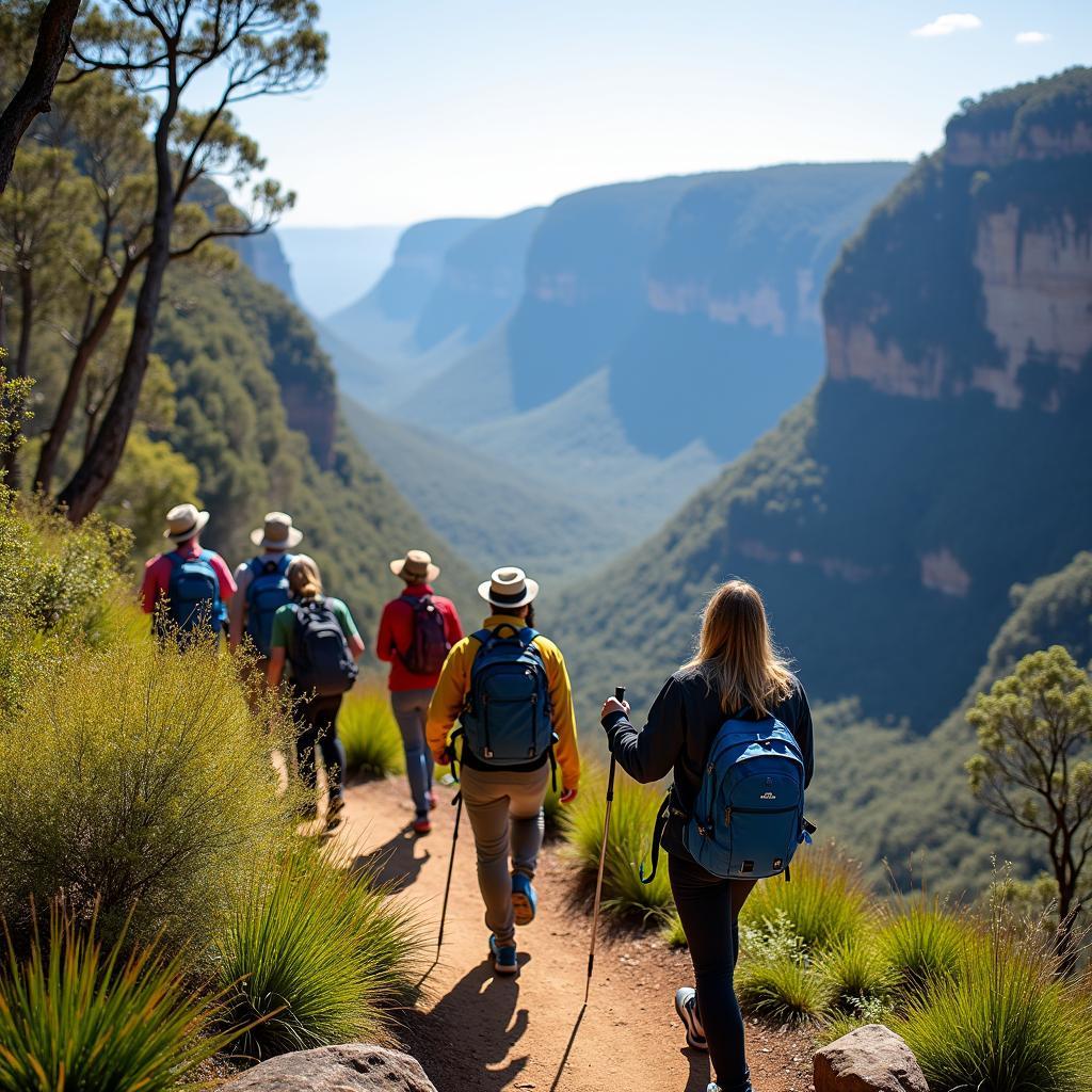 Anderson's Tour Group Hiking in the Blue Mountains