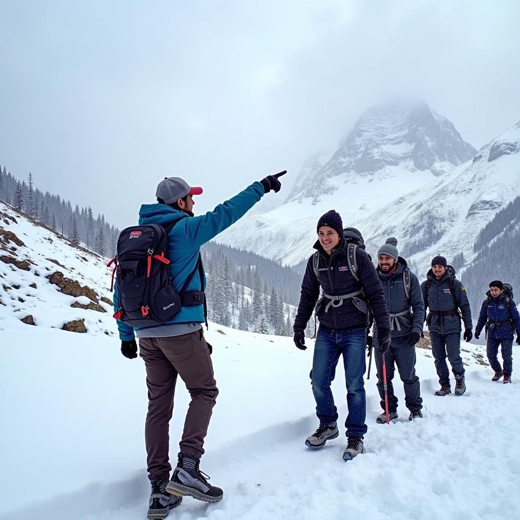 Experienced Auli Uttarakhand Tour Guide Leading Trekkers Through the Majestic Himalayas