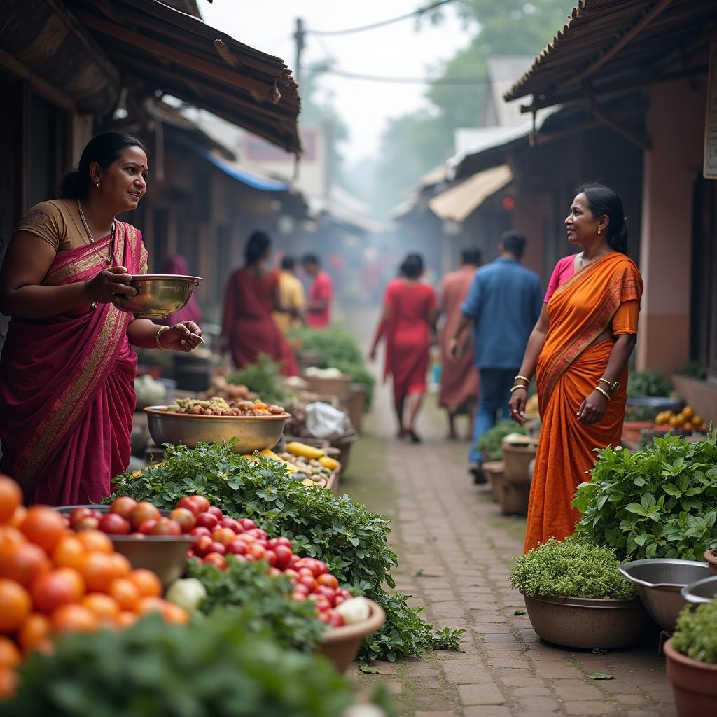 Local market in Bakreswar