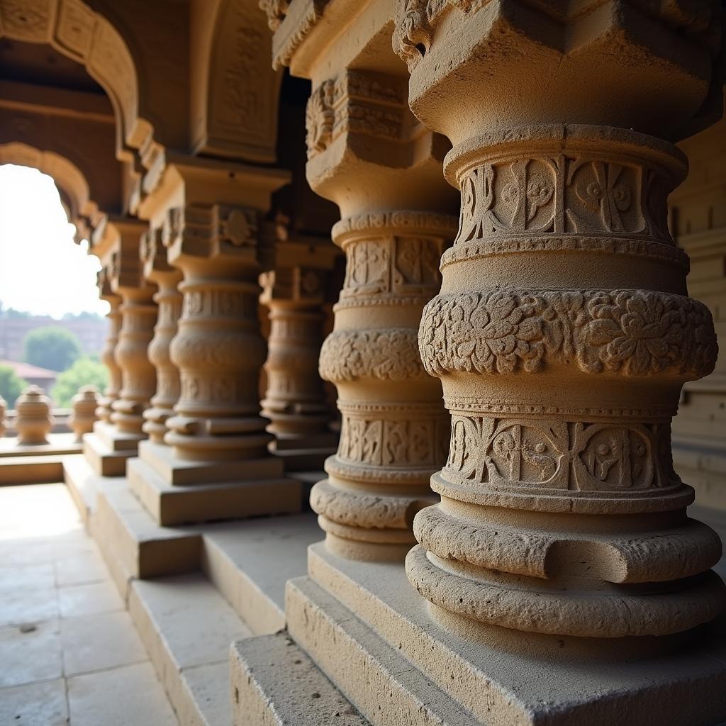 Intricate carvings on the Bakreswar temple