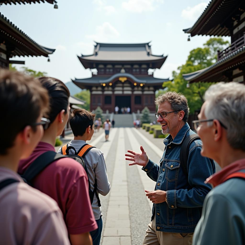 Banaras Tour Guide Exploring Kyoto Temples with Travelers