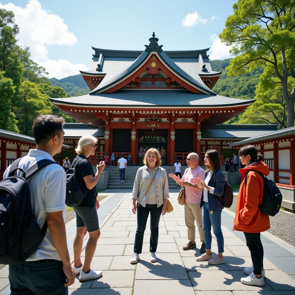 Exploring a Serene Temple in Japan with a Guided Tour