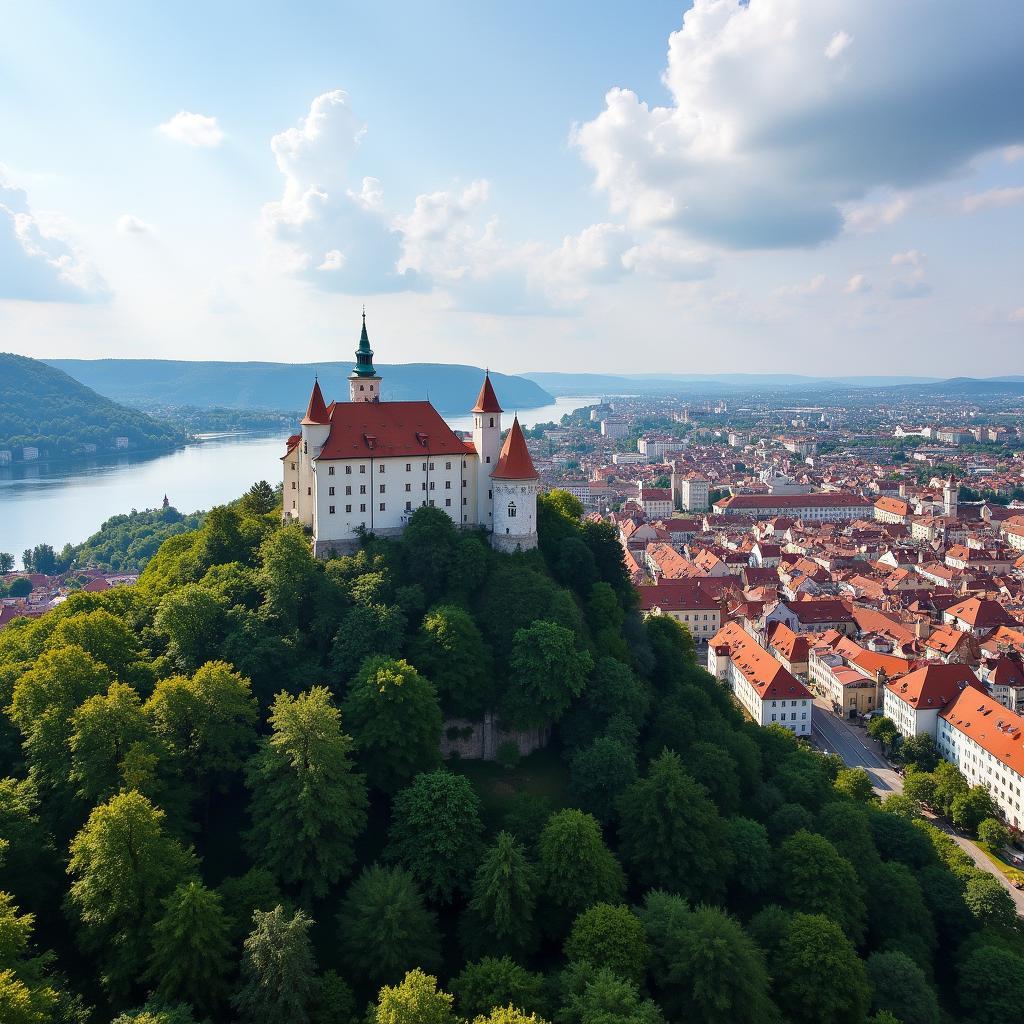 Bratislava Castle Overlooking the City