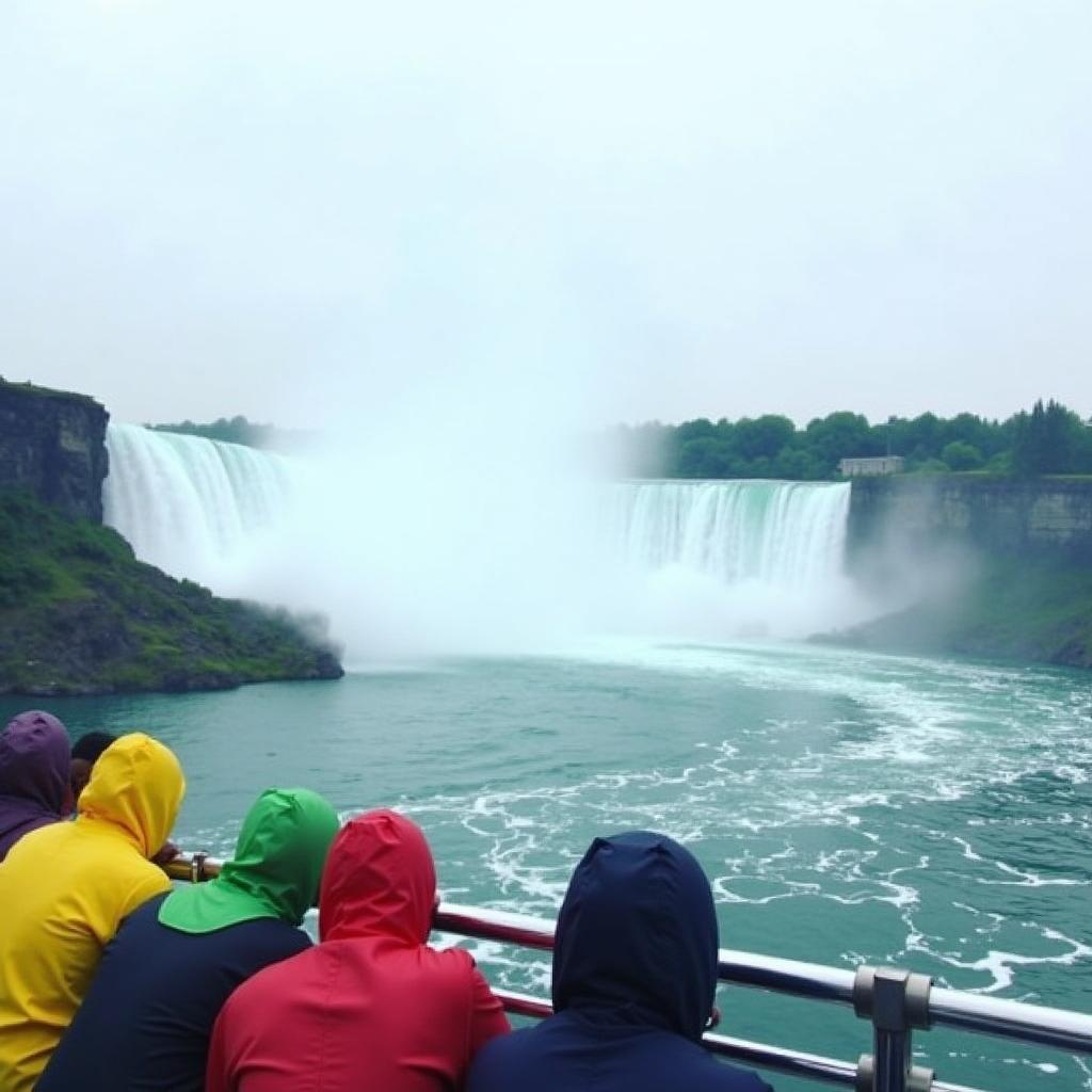 Niagara Falls viewed from a boat tour