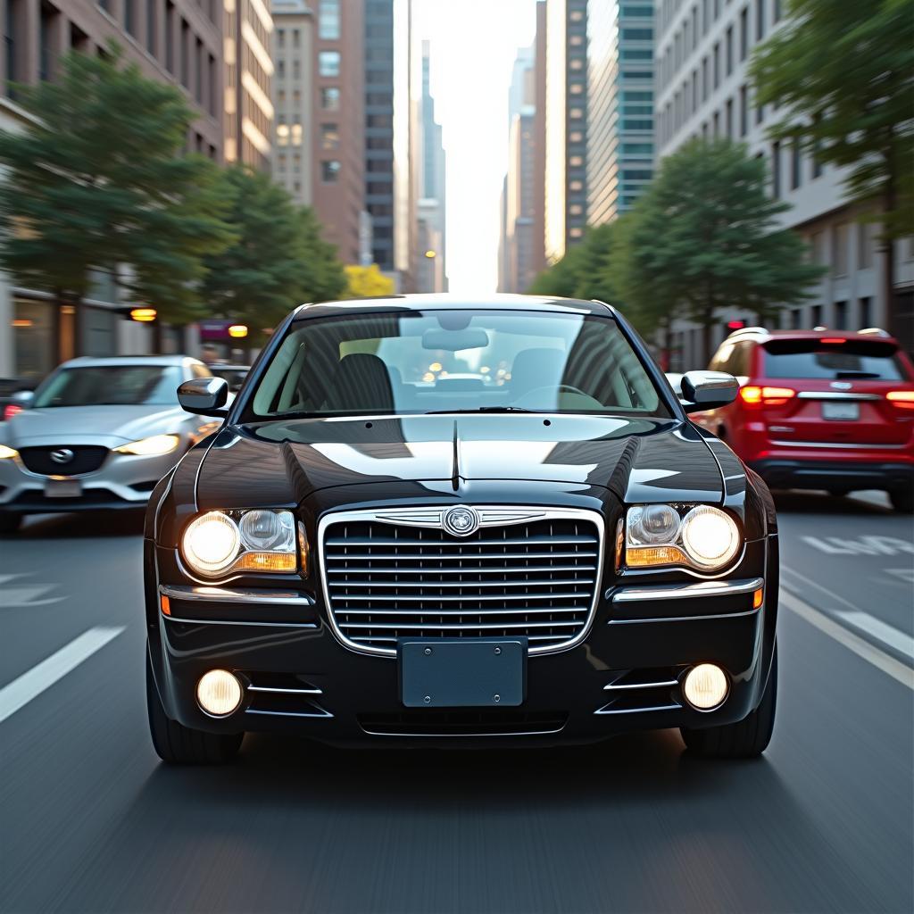 Chrysler 300 Navigating City Streets