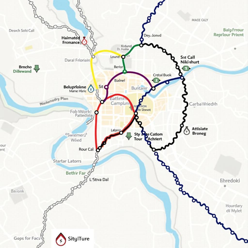 Map of City Circle Tour routes in Berlin