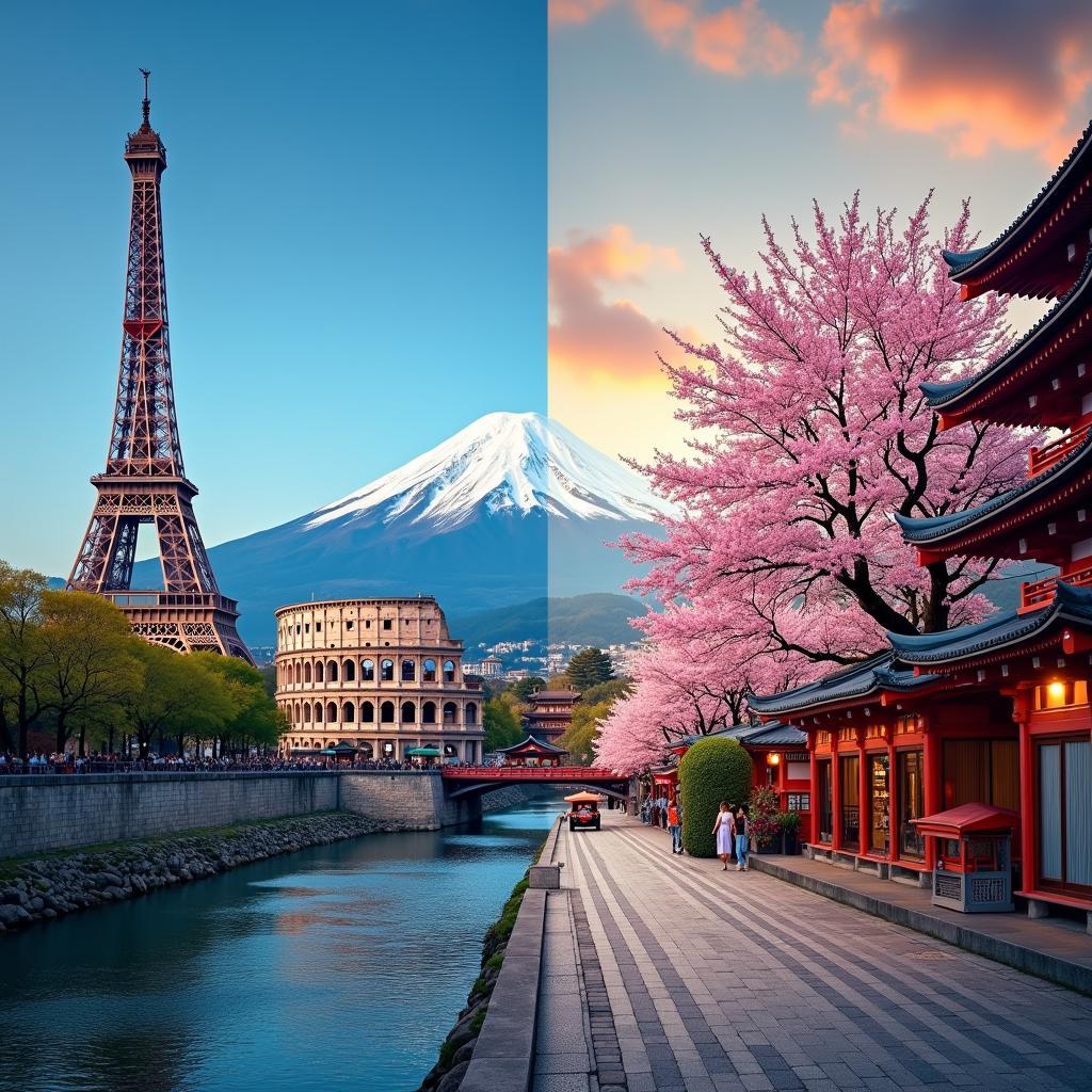 Comparing European and Japanese Destinations