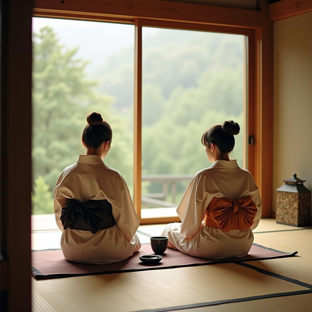 Couple at a tea ceremony