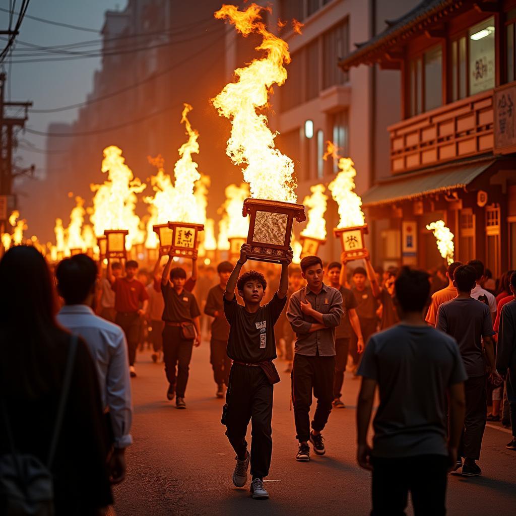 Fire Festival in Japan