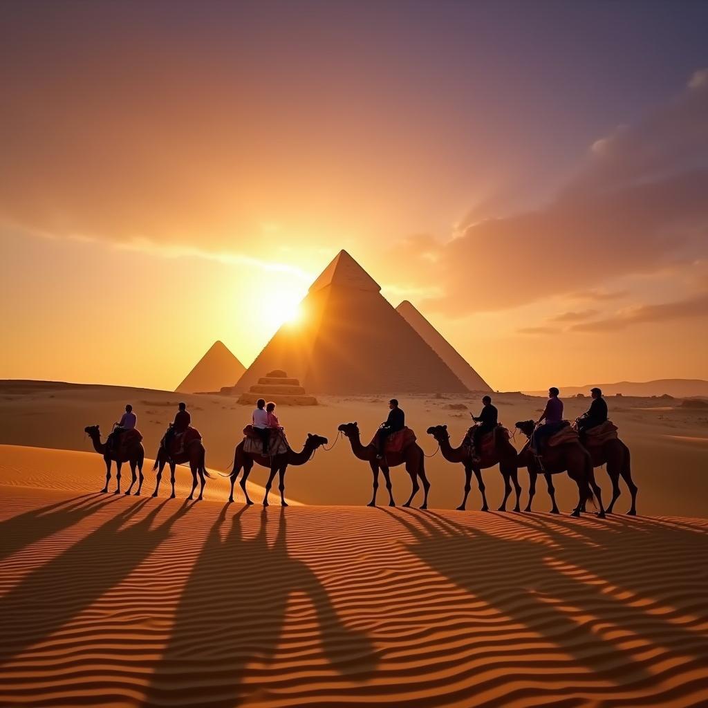 Exploring the Pyramids of Giza on an Egypt City Tour