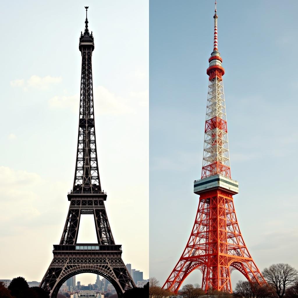 Eiffel Tower's Influence on Tokyo Tower Architecture