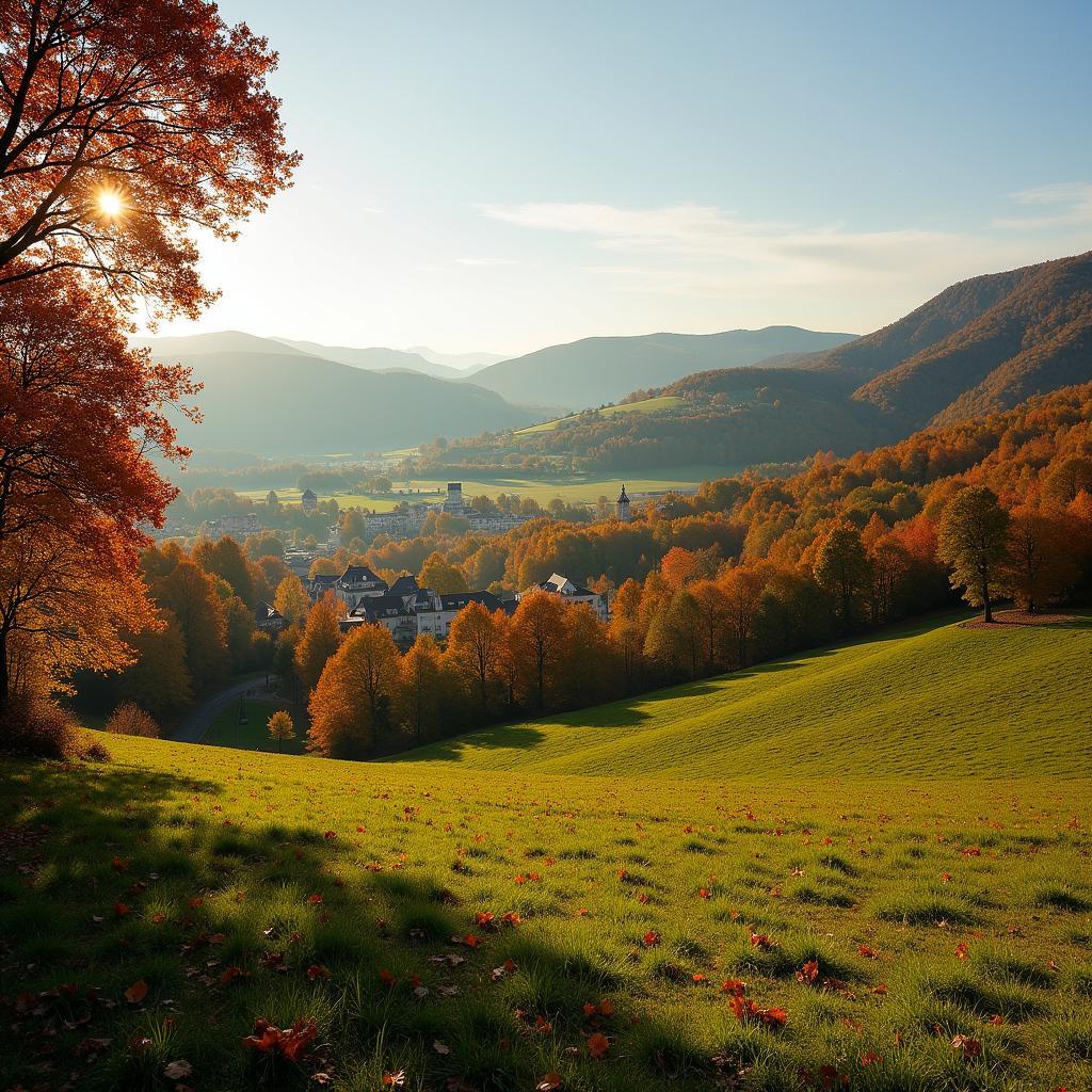 Picturesque European Scenery in Autumn