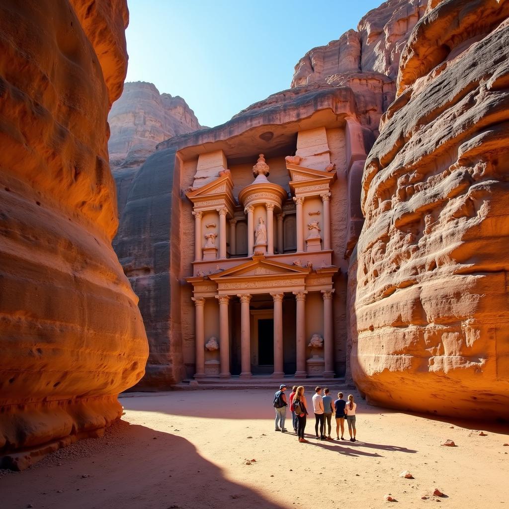 Exploring Petra on a four-day private tour of Jordan