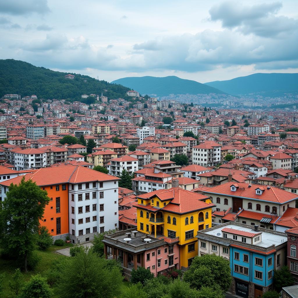 Panoramic View of Tbilisi Cityscape