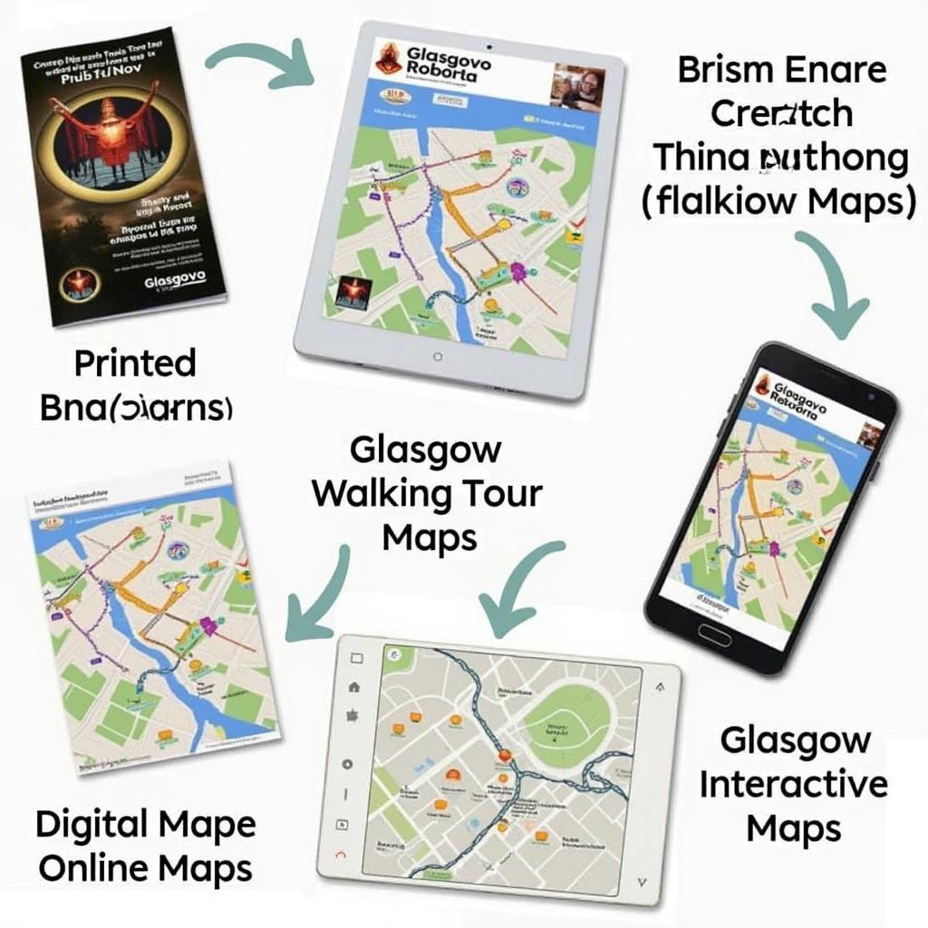 Glasgow Walking Tour Map Options