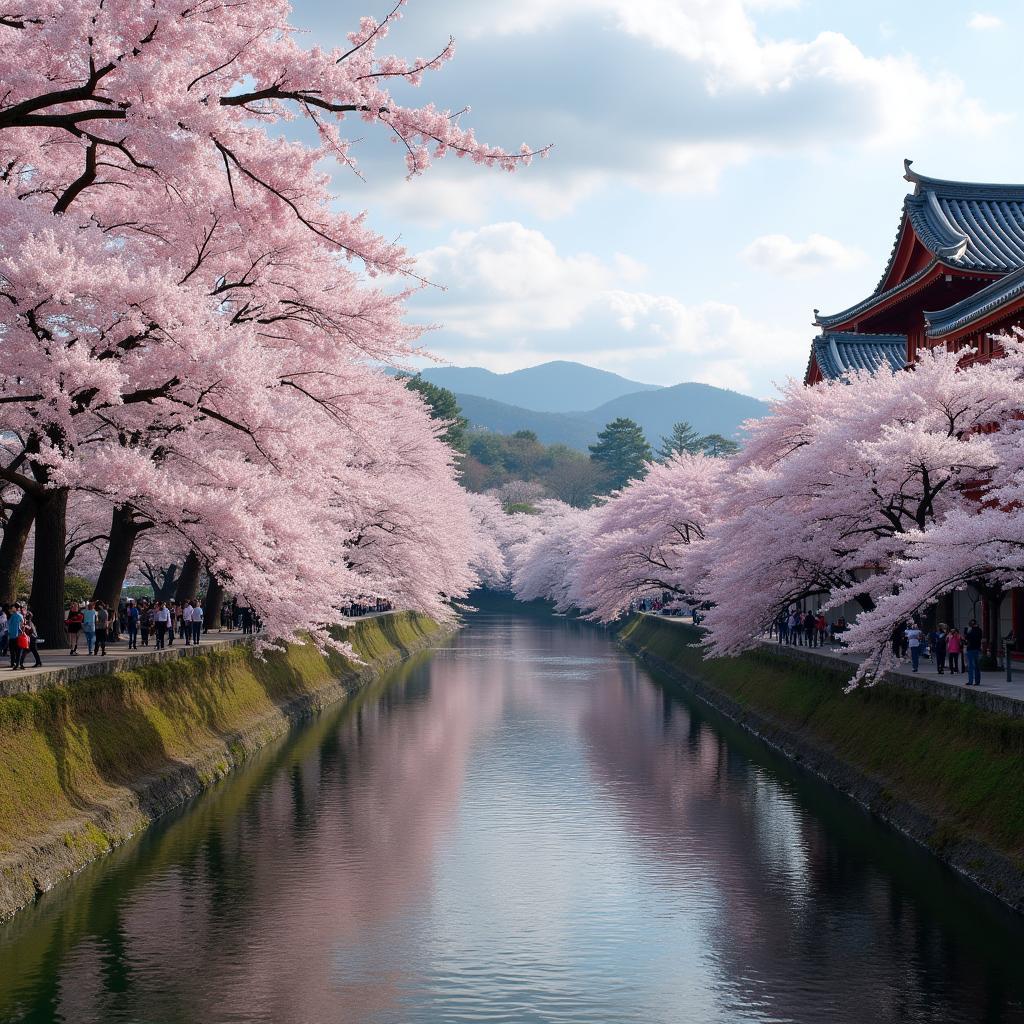 Experience the beauty of cherry blossoms in full bloom with a GMVN package tour to Japan