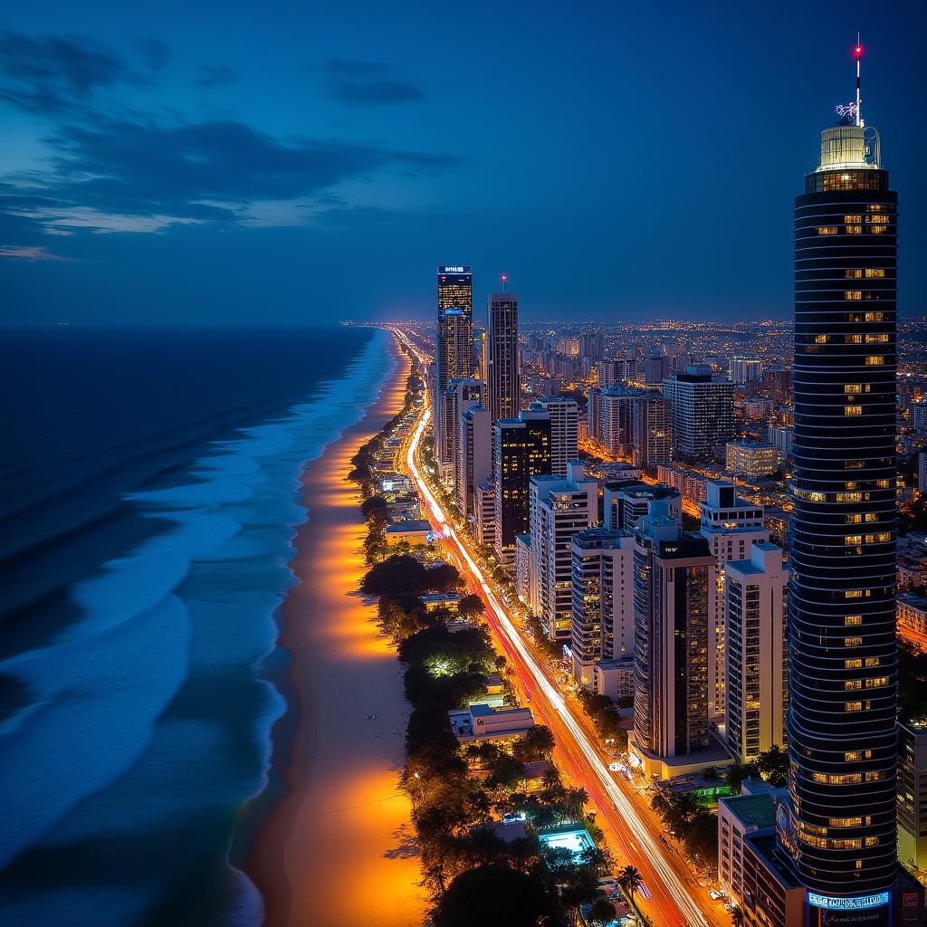 Gold Coast Surfers Paradise at Night